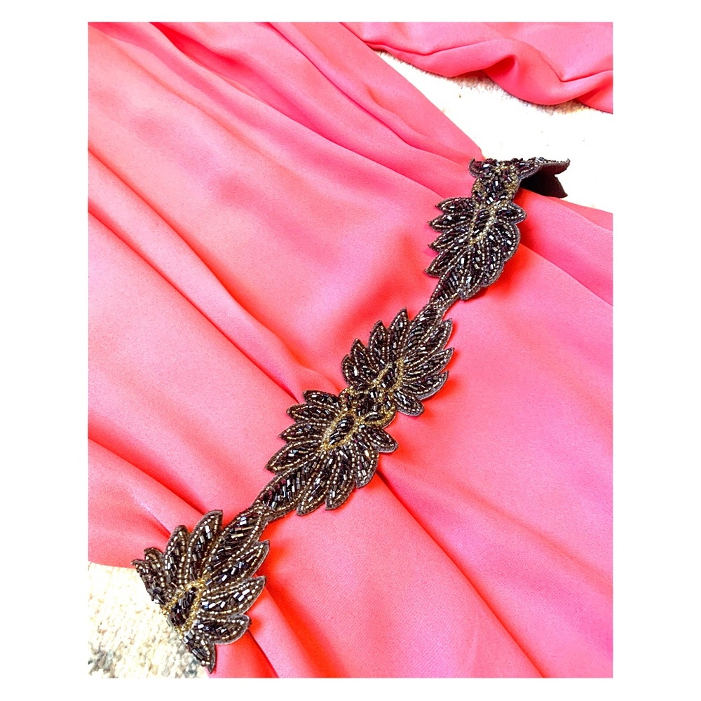 Anthropology silver beaded belt